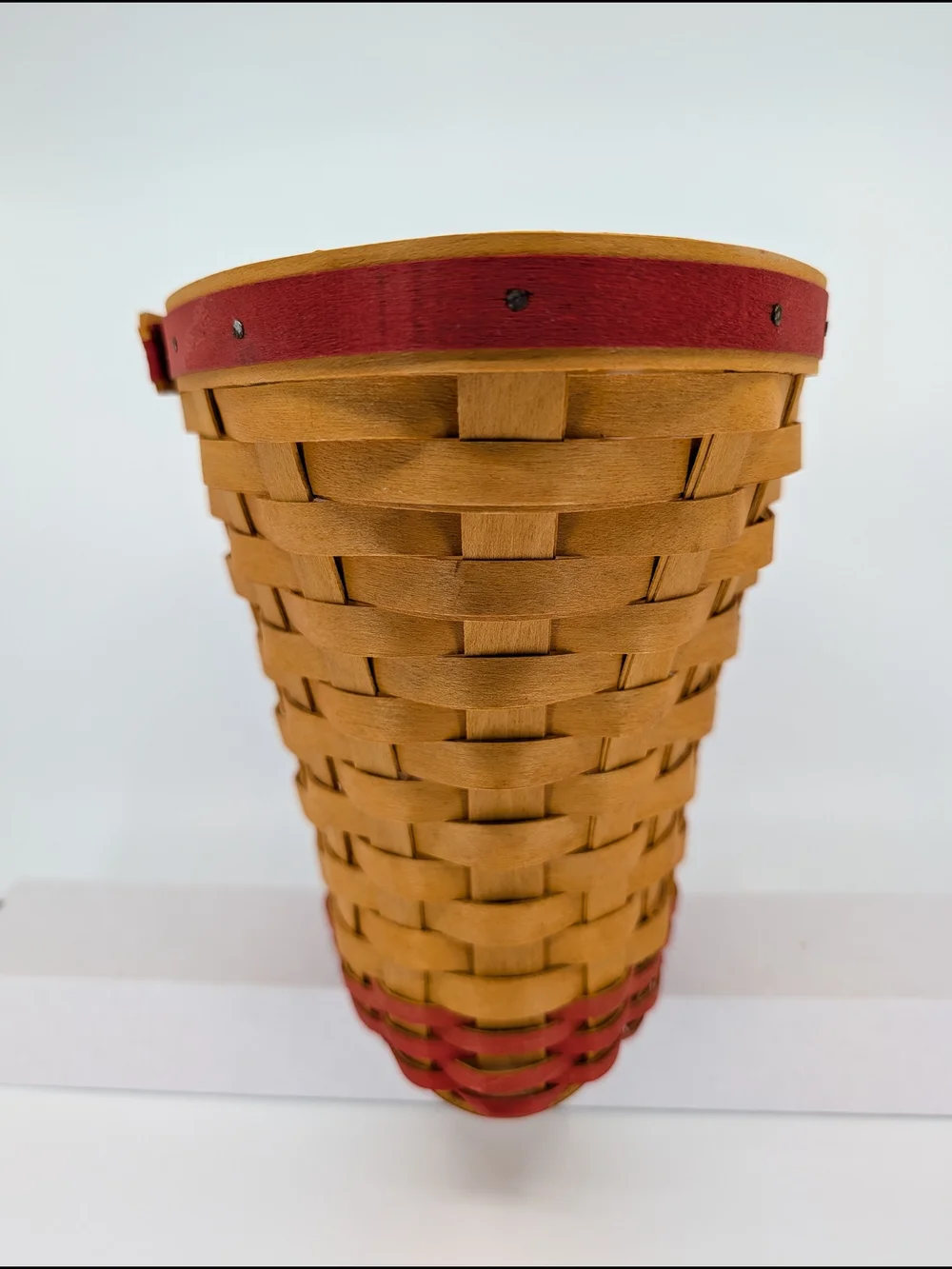Longaberger 2002 May Series Geranium Basket Planter/Liner/2 Protectors/Tie-On